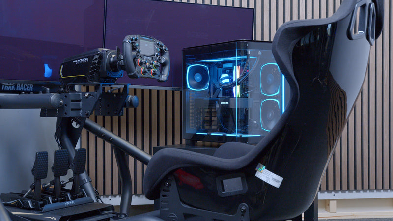 Sim rig in action at the event